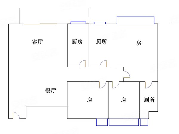 广州海珠新港西愉景雅苑愉景雅苑 3 房 92 方出租房源真实图片