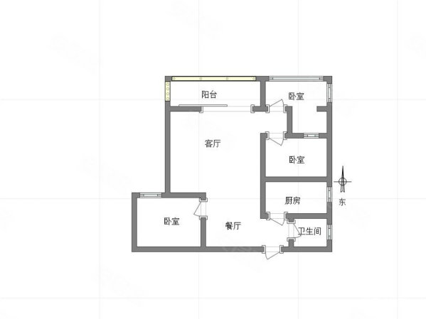 盛美居3室2厅1卫87.85㎡南66万