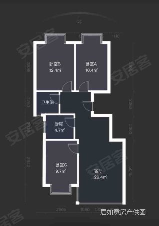 龙江秀水园一期3室2厅1卫94㎡南70万