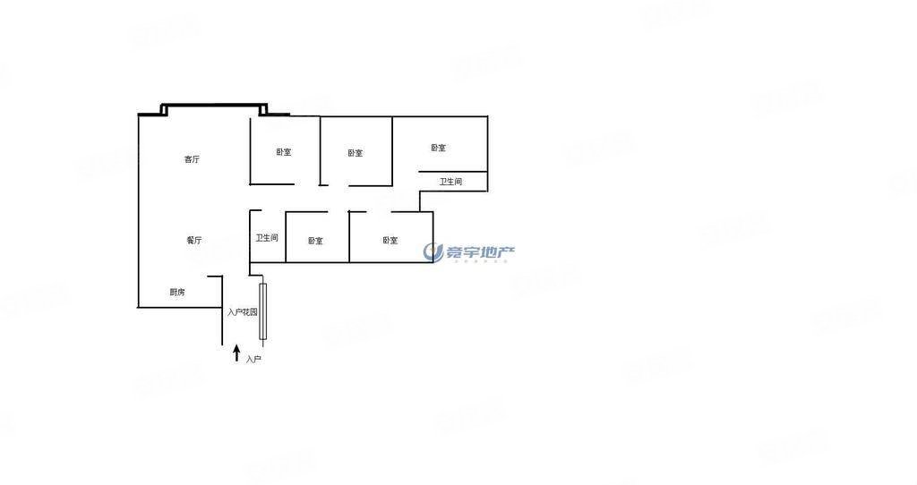 中房翡翠园二期5室2厅2卫151.09㎡南北155万