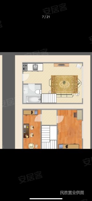 禹洲金桥国际三期2室2厅2卫60.44㎡南北229万