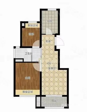 奉铭佳苑2室1厅1卫68.93㎡南北123万