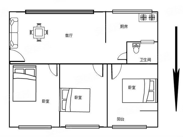 洛阳涧西南昌路石化家属院万达广场  西苑公园  步梯一楼  三室朝南