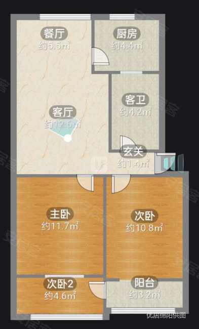 科苑小区3室2厅1卫76.17㎡南北45万