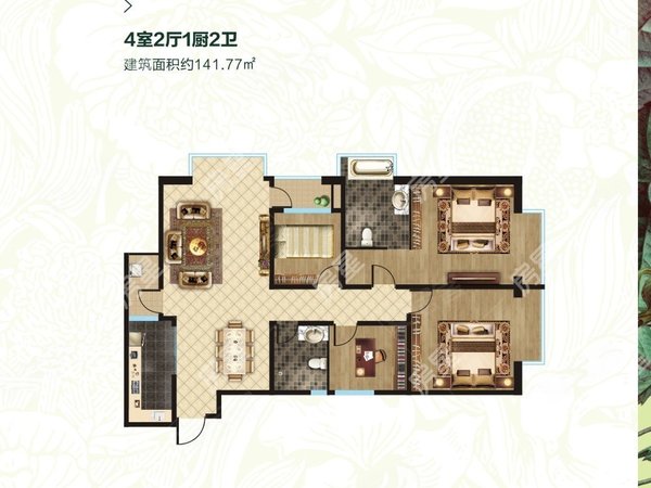 【多图】米兰春天,国贸中心租房,米兰春天 4室2厅2卫 电梯房 带全套