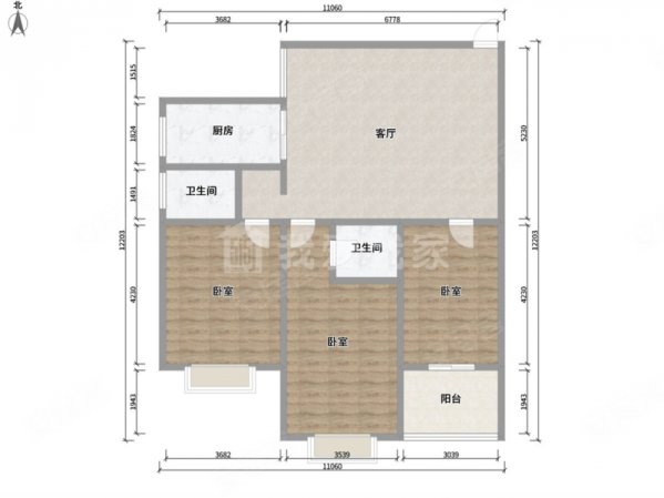 云路杰座3室1厅1卫143.85㎡西南139.8万