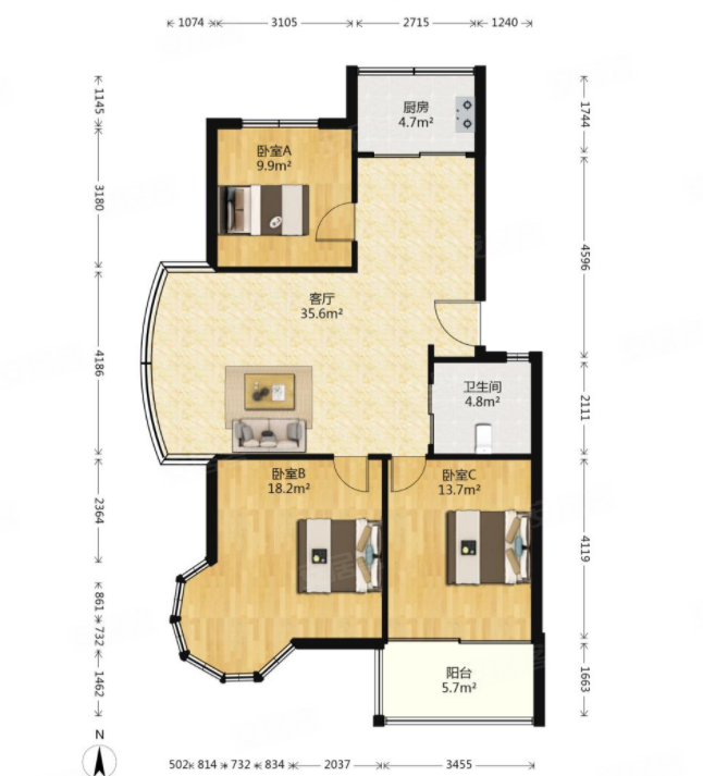 丹桂苑 112平240万 精装楼层好 边套 诚心出售,丹
