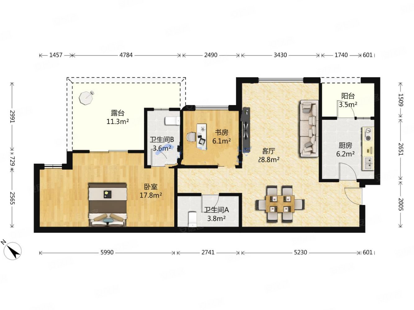 龙湖观蓝洋房小区带屋顶花园