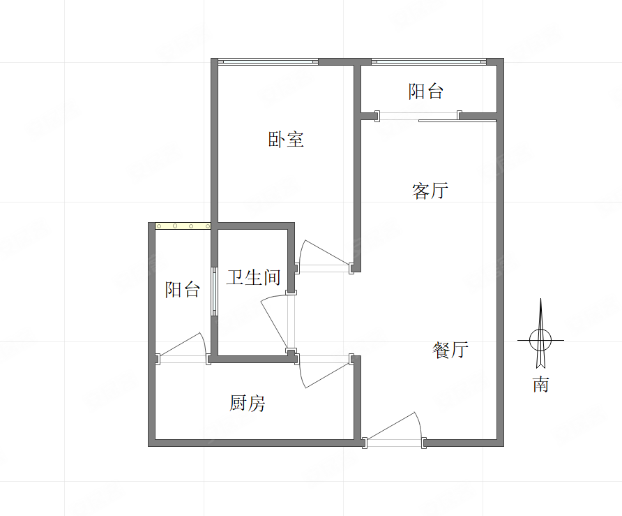 南北通透 商品住宅,半山华府二手房,77万,1室2厅,1卫,62平米-重庆安居