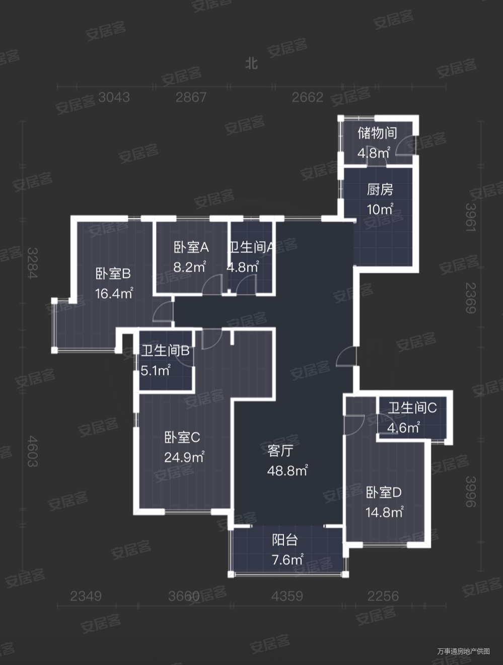 白桦林团圆二手房,490万,4室2厅,3卫,199.17平米-西安安居客