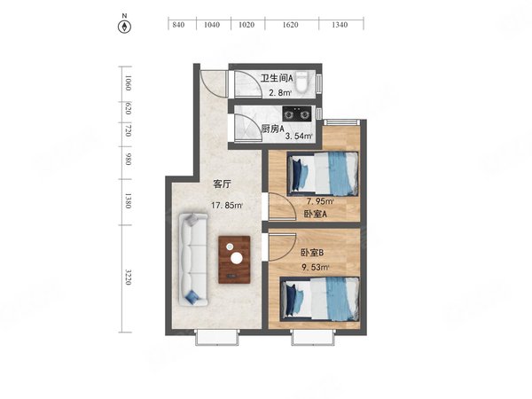 北京海淀魏公村魏公村佳苑魏公村魏公村佳苑2室1厅出租房源真实图片