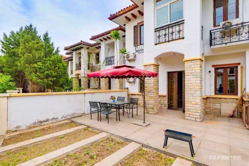 120买联排别墅 拎包入住 送260平花园 位置靠近大门口,京津新城上京顺