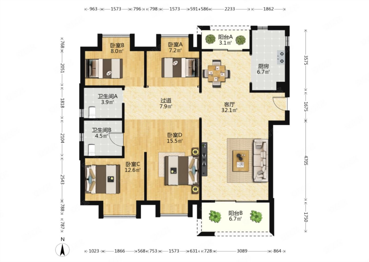远洋万和四季(k7地块) 医疗配套成熟 车位充足 双卫生间