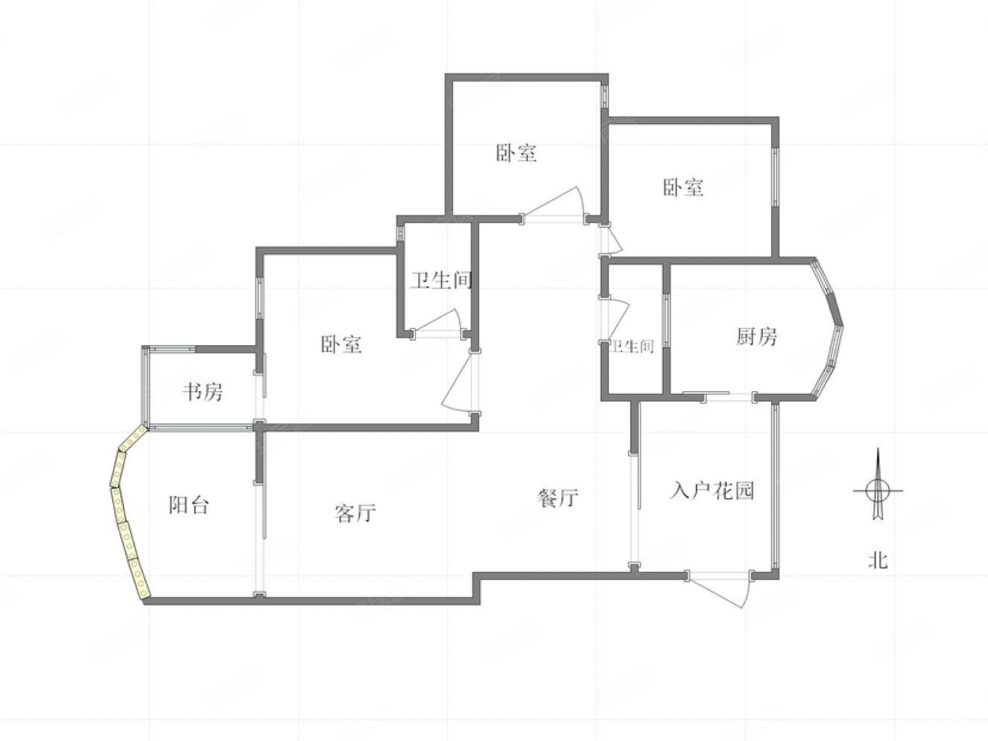 汇景台4室2厅2卫165.15㎡北160万