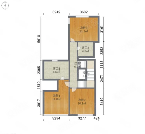 绿宝馥庭4室2厅6卫230.63㎡南2850万