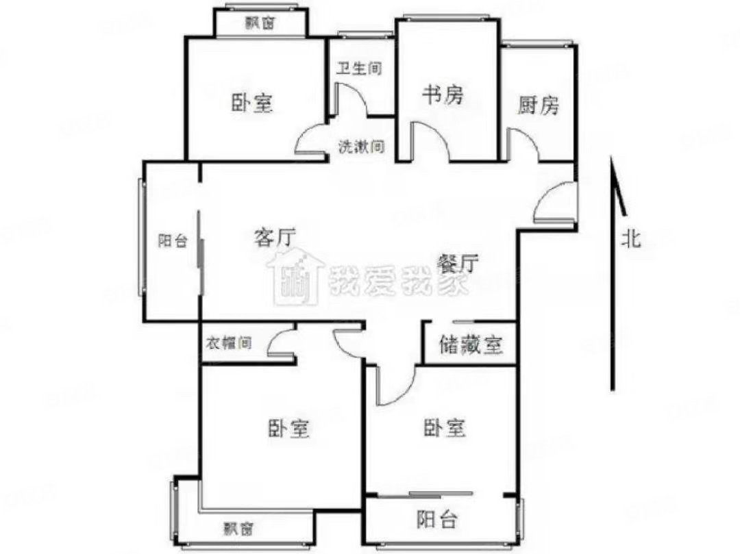 雅新佳苑3室2厅2卫133㎡南北42万