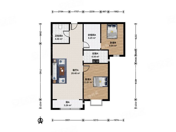 【多图】满庭芳嘉园,后沙峪租房,满庭芳园新出精装修两居室,电梯房