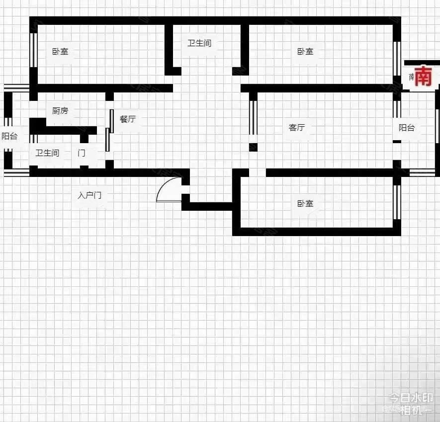 文化庭院3室1厅1卫100㎡南北78万