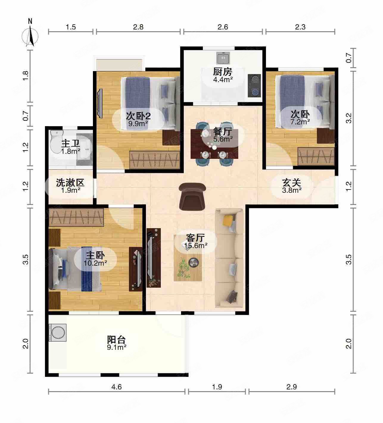 中央公馆户型图图片