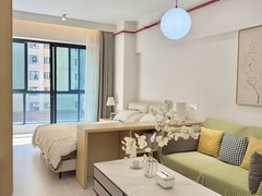 厦门集美杏北路杏林地铁站 精装公寓 奶油风单间 家具家电齐全 民水电出租房源真实图片