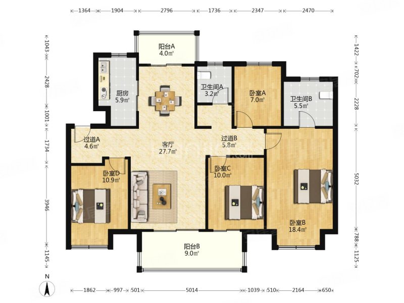 建发悦江南|4室3厅2卫138.2平方米  精装改善 急售
