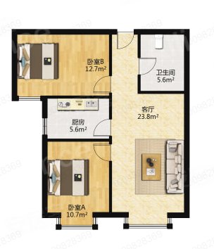 廊坊燕郊城区燕京航城燕京航城,特价两居,视野开阔出租房源真实图片