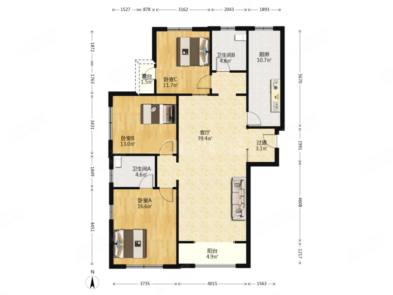 花园洋房社区精装修 有电梯 户型好 装修t 紧邻世博园mti