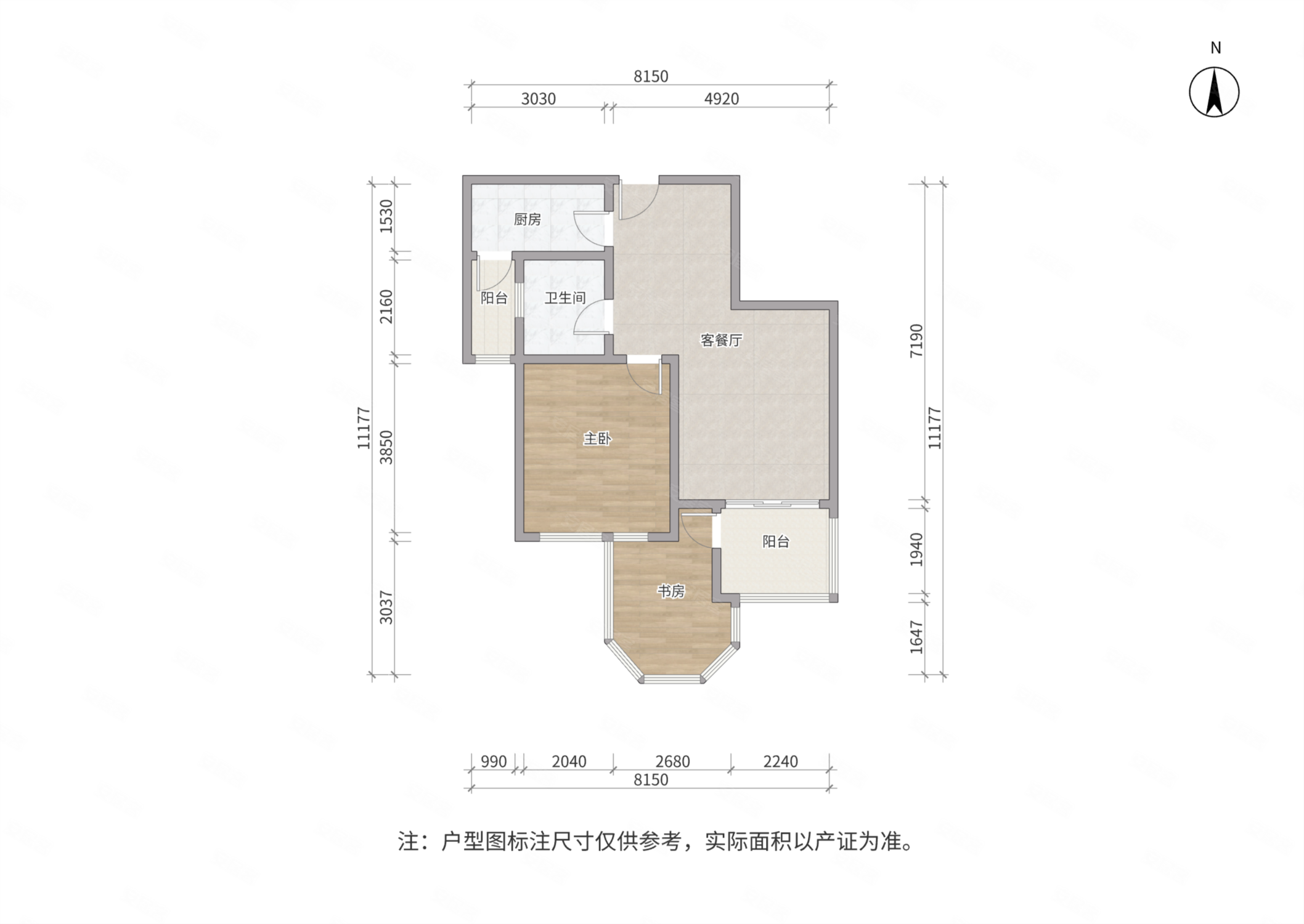 奥林匹克花园(东区)2室2厅1卫67.9㎡南95万