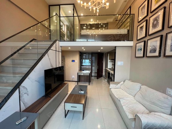 深圳龙华龙华富驰大厦龙华油松独栋公寓精装复式一房一厅两卫,家私