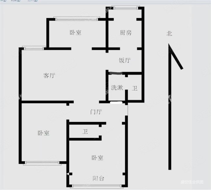 湖南小区(北区)3室2厅2卫114.5㎡南北205万