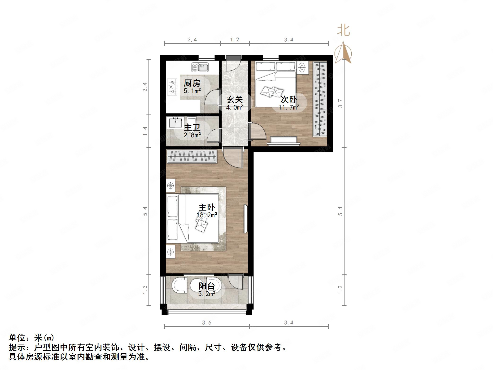 乐山小区南区2室0厅1卫57.5㎡南北148万