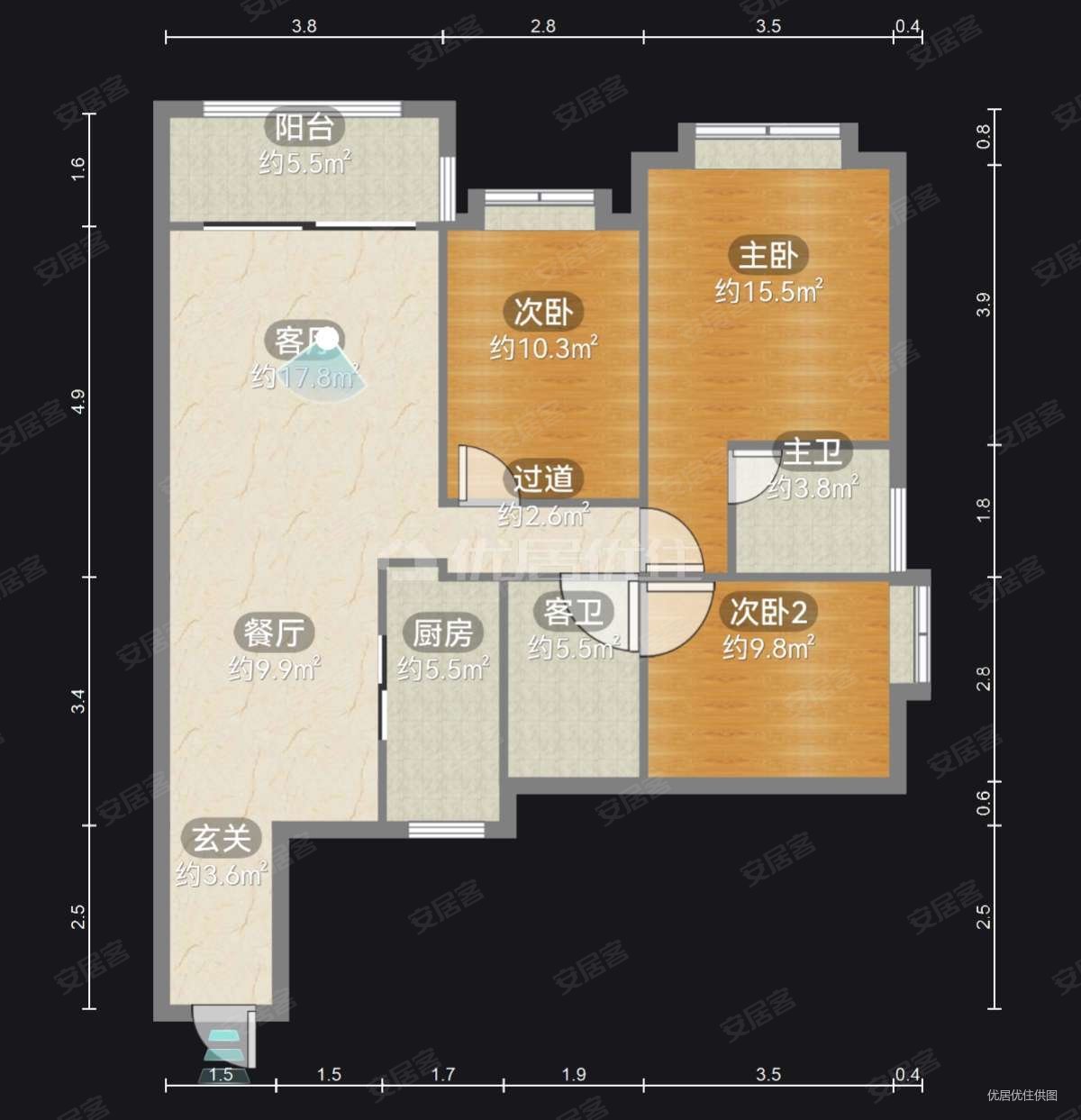 带车位润城五区西南向三房两卫117平170万带车位