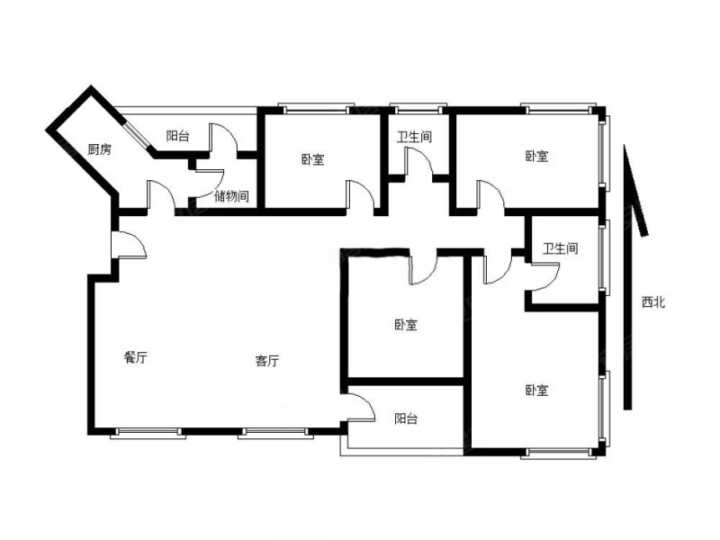 新世纪明上居4室2厅3卫177㎡东南330万