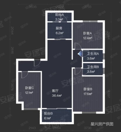 碧桂园凤凰城豪园3室2厅2卫124.78㎡南北190万