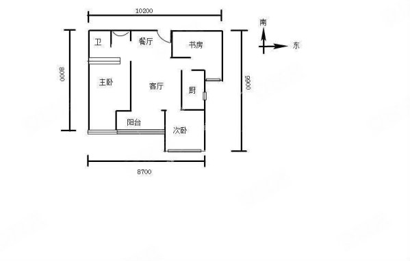 万科学府3室2厅1卫89㎡东南134万