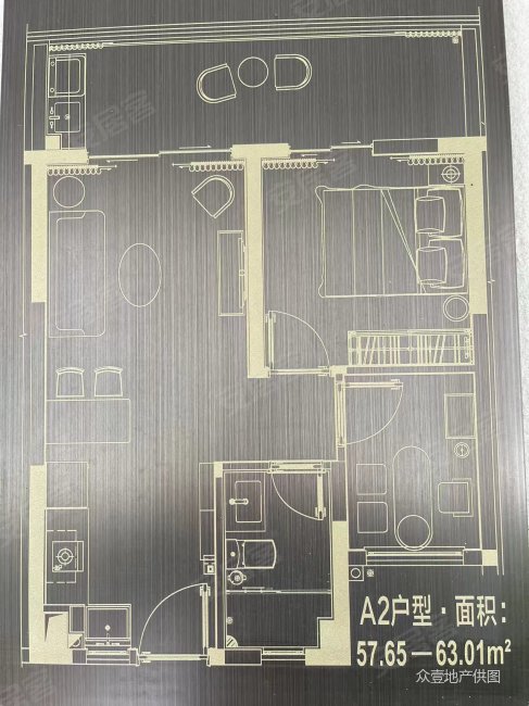 银滩天玺2室2厅1卫63㎡南北46.6万