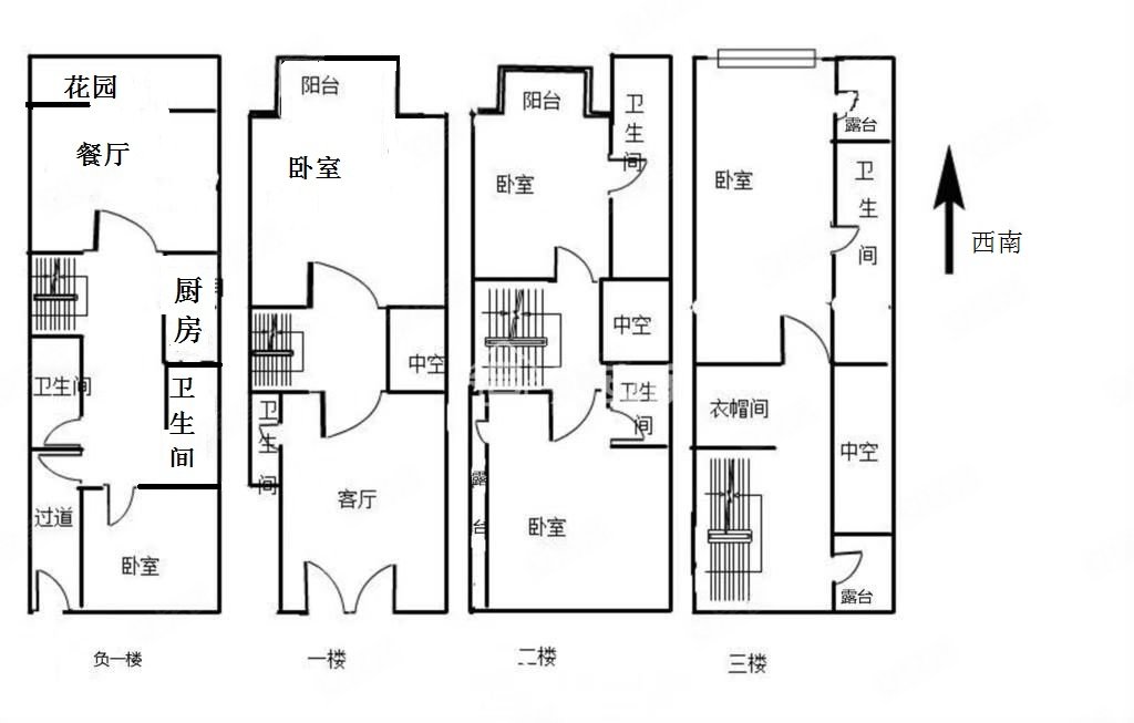 河峰东方墅5室2厅6卫293㎡南340万