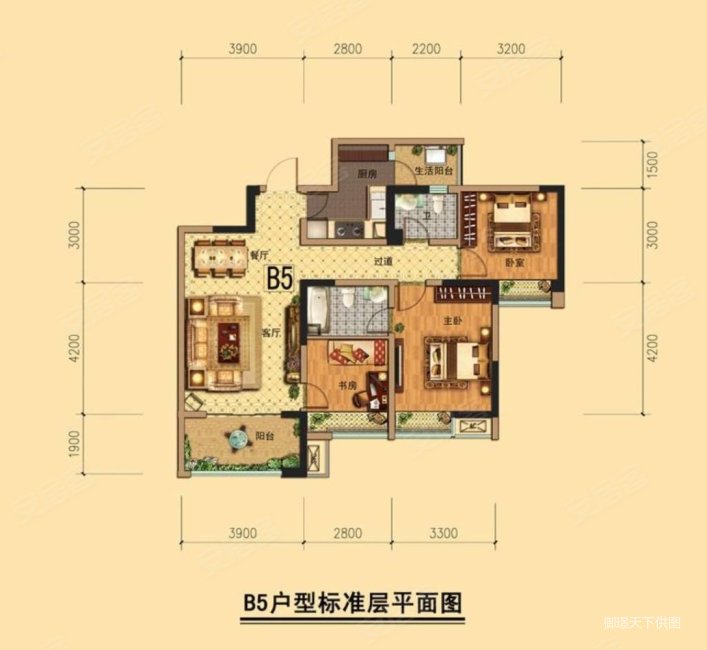 金山御景蓝湾3室2厅2卫104.81㎡南北66万