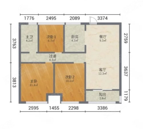 郑州高新区科学大道朗悦公园府悦棠苑公园府悦棠苑 精装三居 家具家电