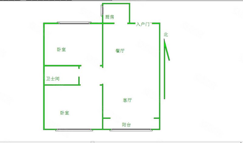 直隶新城文苑2室2厅1卫97㎡南北105万