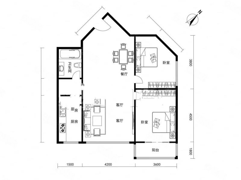 百环家园2室2厅1卫111.88㎡东南715万