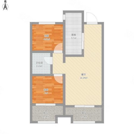 新月小区2室1厅1卫70㎡南北23.8万