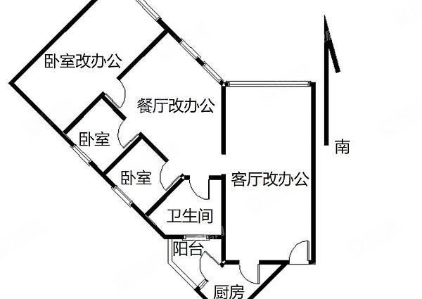 深圳福田皇岗皇都广场福田中心区,皇都广场136平商住两用,3房2厅出租