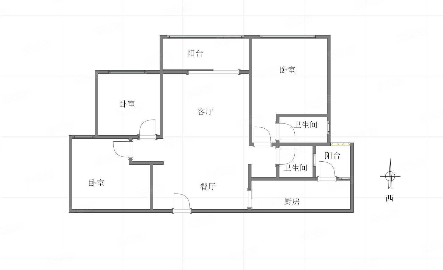 户型无浪费!业主急售,千江凌云凌云峰二期二手房,81万,3室2厅,2卫,99.