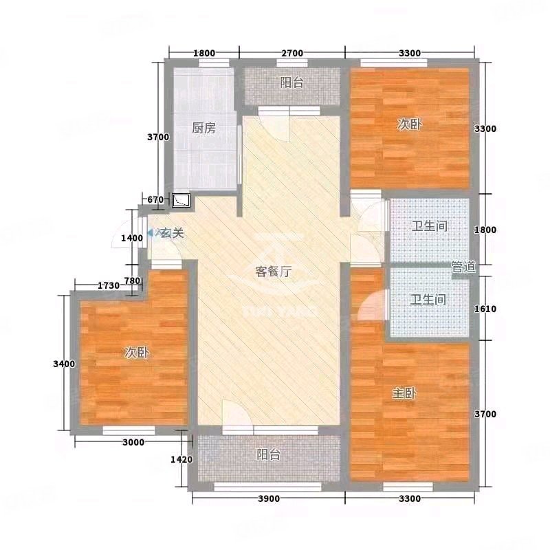 上院3室2厅2卫151㎡南北112万