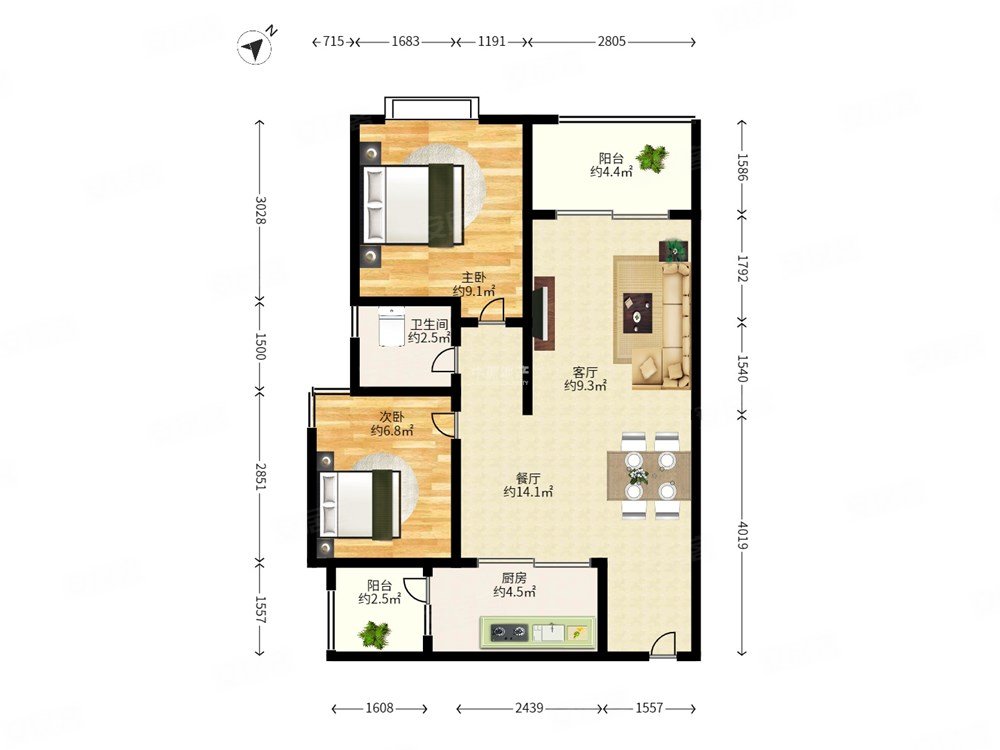 深业东岭医疗配套成熟南北通透临地铁电梯房精装好房