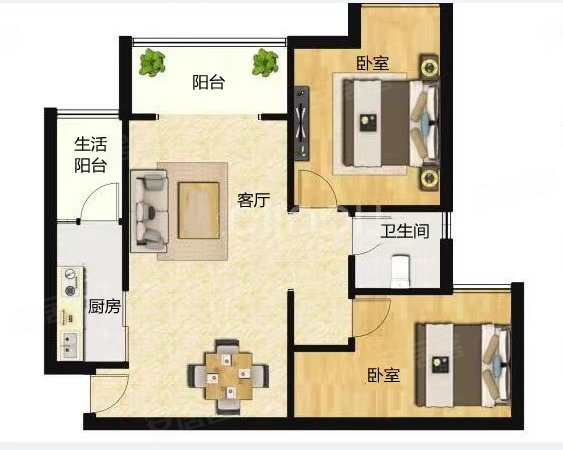 重庆江北南桥寺保利香雪保利香雪一期两房 精装个 家具家电齐全 拎包