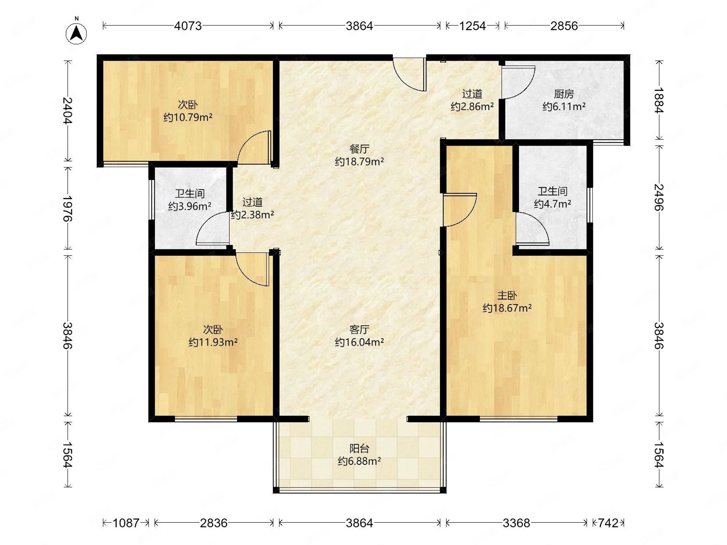 梦溪园业主诚心出售3室2厅2卫户型板正随时看房