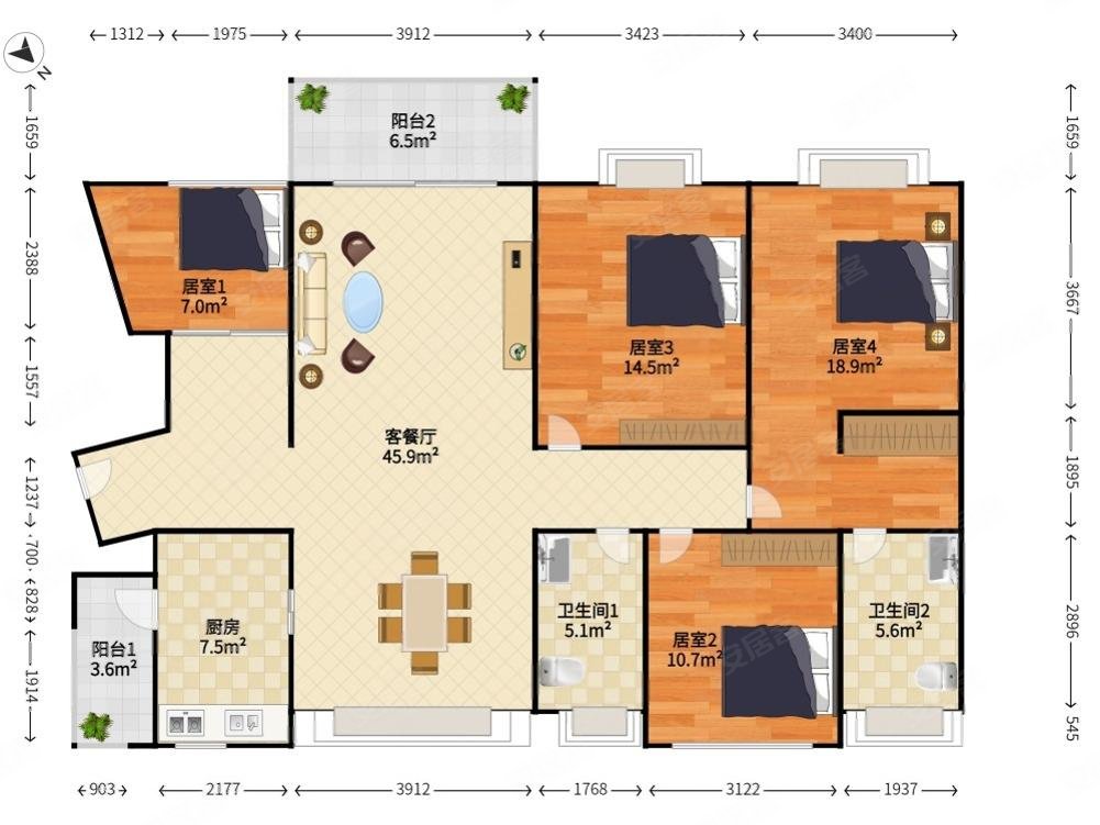 半岛城邦(三期) 正规4居 拎包入住 婚房   社区环境