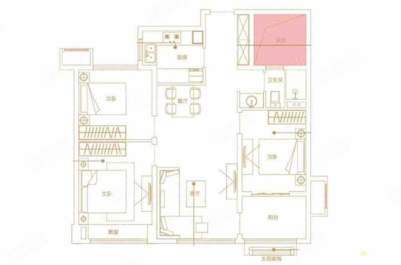 万科未来之光3室2厅1卫92㎡南98万